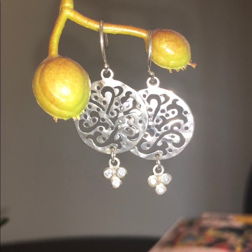 Silpada Sterling Silver & CZ Earrings - Picture 2 of 8